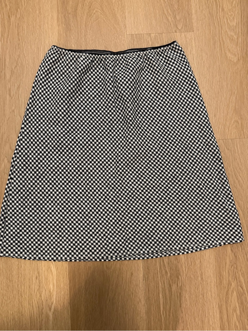 GAP Black & White Gingham Midi Skirt